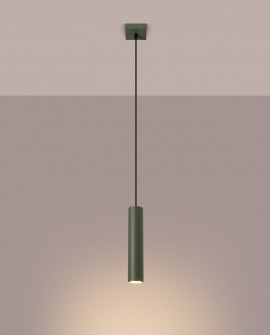 Lampa wisząca LAGOS 1 zielona oliwka Sollux SL.1484