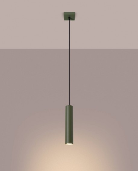 Lampa wisząca LAGOS 1 zielona oliwka Sollux SL.1484