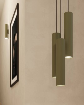 Lampa wisząca LAGOS 3L zielona oliwka Sollux SL.1486