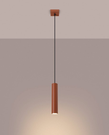 Lampa wisząca LAGOS 1 ochra czerwona Sollux SL.1489