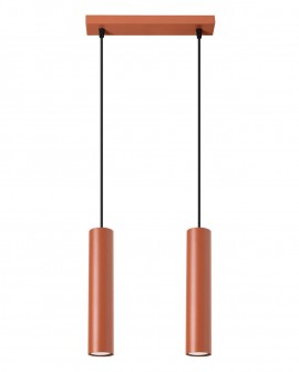 Lampa wisząca LAGOS 2 ochra czerwona Sollux SL.1490