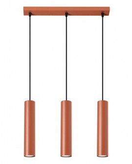 Lampa wisząca LAGOS 3L ochra czerwona Sollux SL.1491