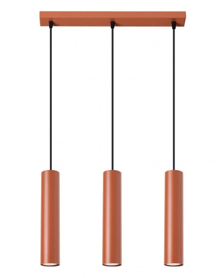 Lampa wisząca LAGOS 3L ochra czerwona Sollux SL.1491