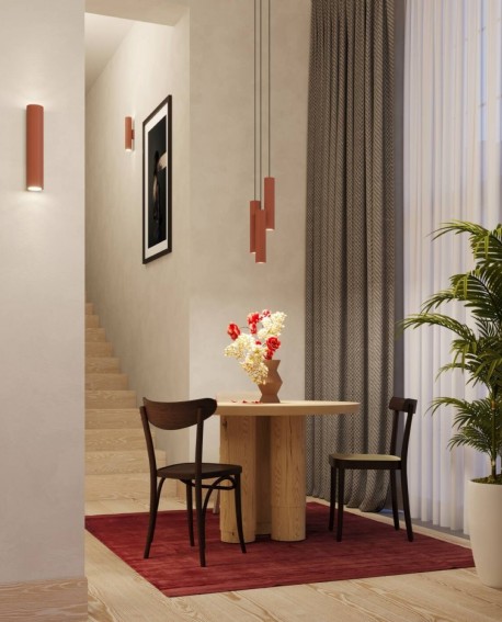 Lampa wisząca LAGOS 3L ochra czerwona Sollux SL.1491