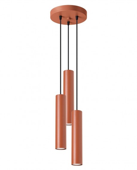 Lampa wisząca LAGOS 3P ochra czerwona Sollux SL.1492
