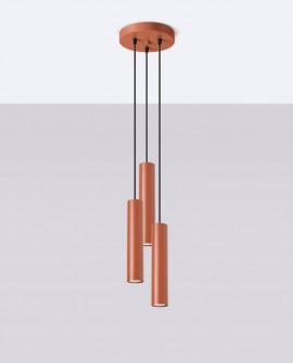 Lampa wisząca LAGOS 3P ochra czerwona Sollux SL.1492
