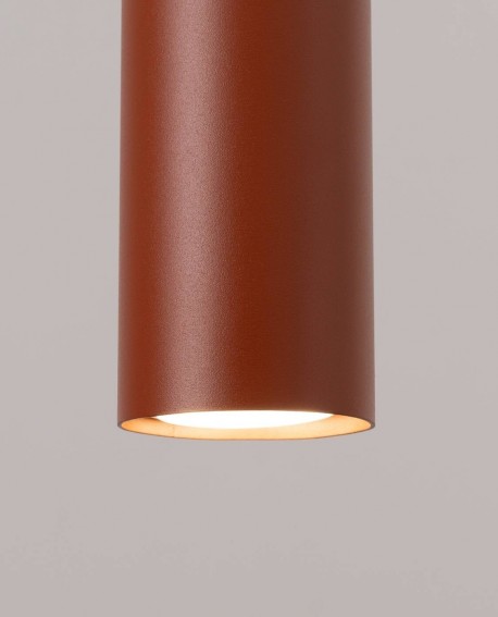 Lampa wisząca LAGOS 3P ochra czerwona Sollux SL.1492