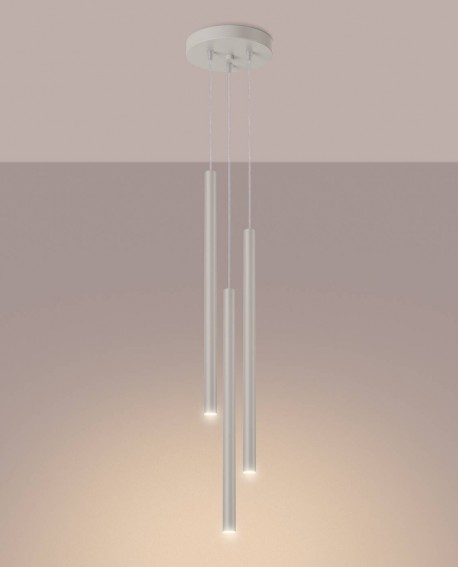Lampa wisząca PASTELO 3P beżowa Sollux SL.1515