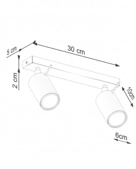 Plafon RING 2 ochra czerwona Sollux SL.1507