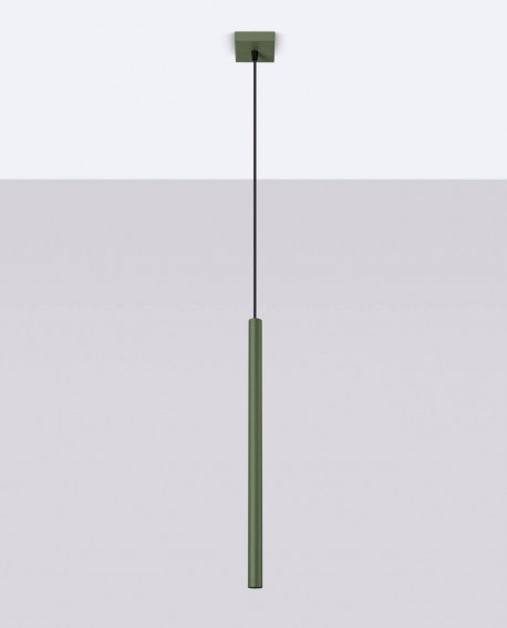 Lampa wisząca PASTELO 1 zielona oliwka Sollux SL.1518