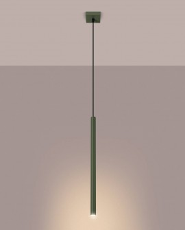 Lampa wisząca PASTELO 1 zielona oliwka Sollux SL.1518