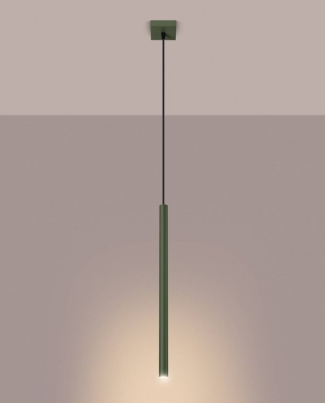 Lampa wisząca PASTELO 1 zielona oliwka Sollux SL.1518
