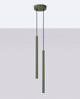 Lampa wisząca PASTELO 2 zielona oliwka Sollux SL.1519