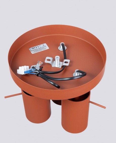 Plafon RING 3P ochra czerwona Sollux SL.1509