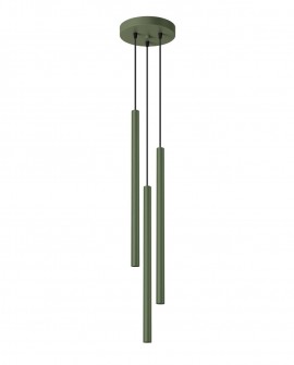 Lampa wisząca PASTELO 3 zielona oliwka Sollux SL.1520