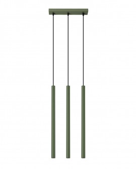 Lampa wisząca PASTELO 3P zielona oliwka Sollux SL.1521