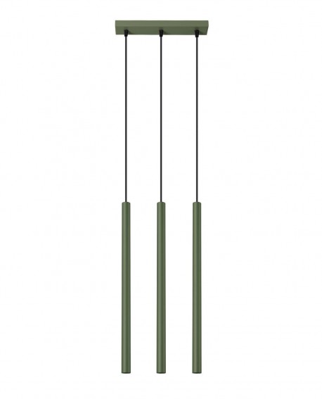 Lampa wisząca PASTELO 3P zielona oliwka Sollux SL.1521