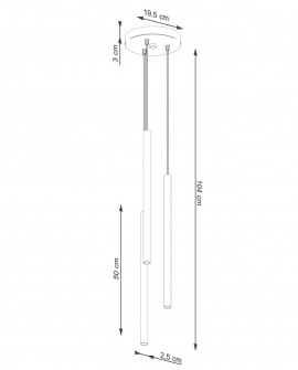 Lampa wisząca PASTELO 3P zielona oliwka Sollux SL.1521