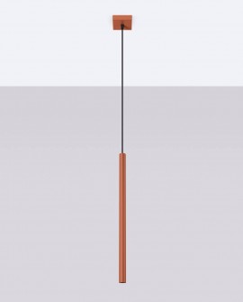 Lampa wisząca PASTELO 1 ochra czerwona Sollux SL.1524