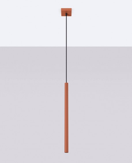 Lampa wisząca PASTELO 1 ochra czerwona Sollux SL.1524
