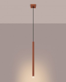 Lampa wisząca PASTELO 1 ochra czerwona Sollux SL.1524
