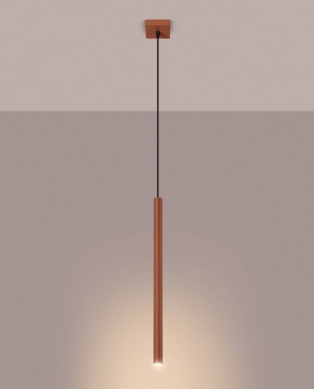 Lampa wisząca PASTELO 1 ochra czerwona Sollux SL.1524