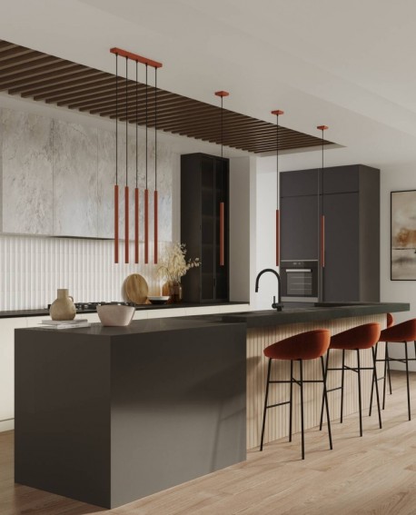 Lampa wisząca PASTELO 1 ochra czerwona Sollux SL.1524