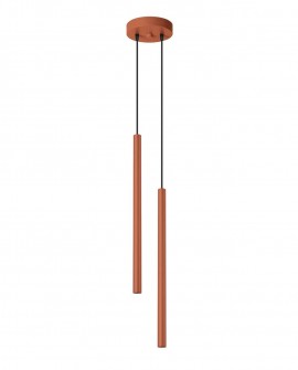 Lampa wisząca PASTELO 2 ochra czerwona Sollux SL.1525