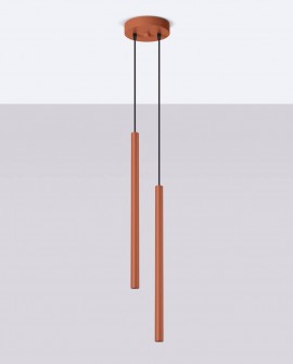 Lampa wisząca PASTELO 2 ochra czerwona Sollux SL.1525