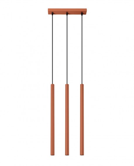 Lampa wisząca PASTELO 3 ochra czerwona Sollux SL.1526