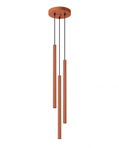 Lampa wisząca PASTELO 3P ochra czerwona Sollux SL.1527
