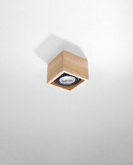 Plafon QUATRO 1 naturalne drewno Sollux SL.0915