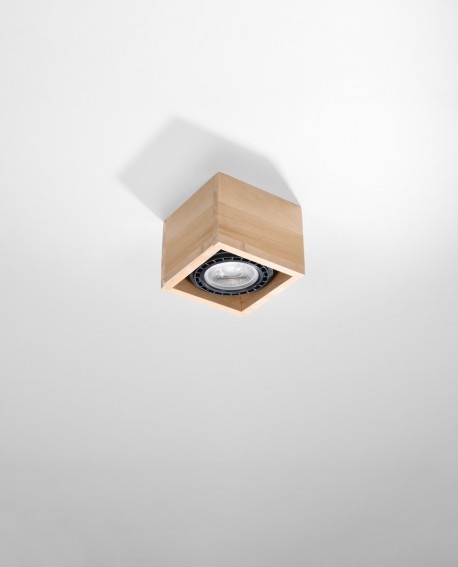 Plafon QUATRO 1 naturalne drewno Sollux SL.0915