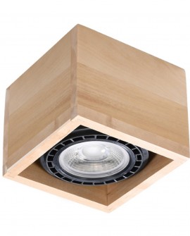 Plafon QUATRO 1 naturalne drewno Sollux SL.0915