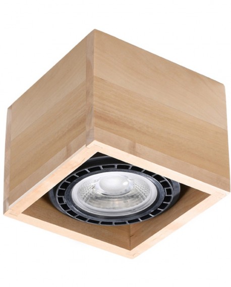 Plafon QUATRO 1 naturalne drewno Sollux SL.0915