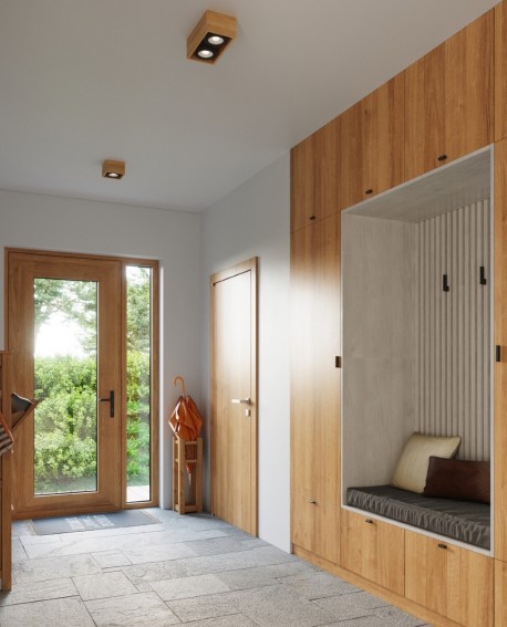 Plafon QUATRO 1 naturalne drewno Sollux SL.0915