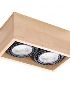Plafon QUATRO 2 naturalne drewno Sollux SL.0916