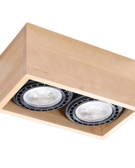Plafon QUATRO 2 naturalne drewno Sollux SL.0916