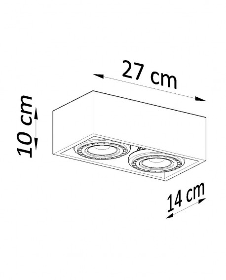 Plafon QUATRO 2 naturalne drewno Sollux SL.0916
