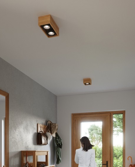 Plafon QUATRO 2 naturalne drewno Sollux SL.0916