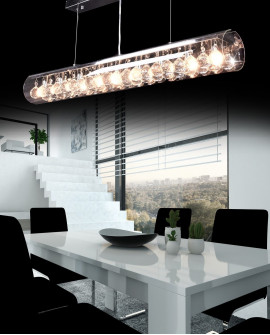 LAMPA WISZĄCA NOWOCZESNA KRYSZTAŁOWA BRIZA D90