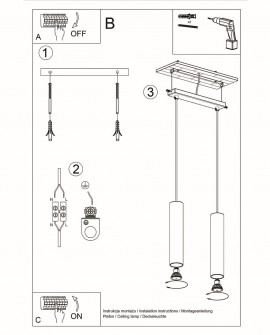 Lampa wisząca LINO 2 Sollux SL.0637