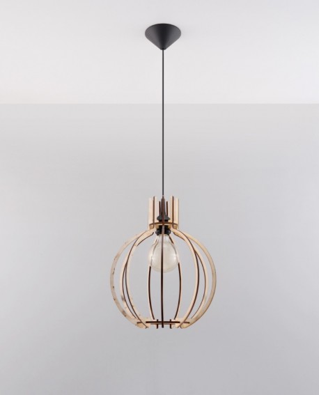 Lampa wisząca ARANCIA naturalne drewno Sollux SL.0391