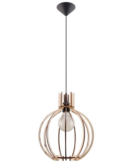 Lampa wisząca ARANCIA naturalne drewno Sollux SL.0391