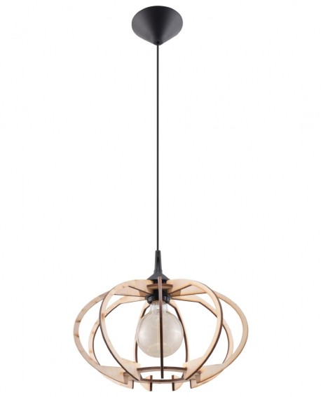 Lampa wisząca MANDELINO naturalne drewno Sollux SL.0392