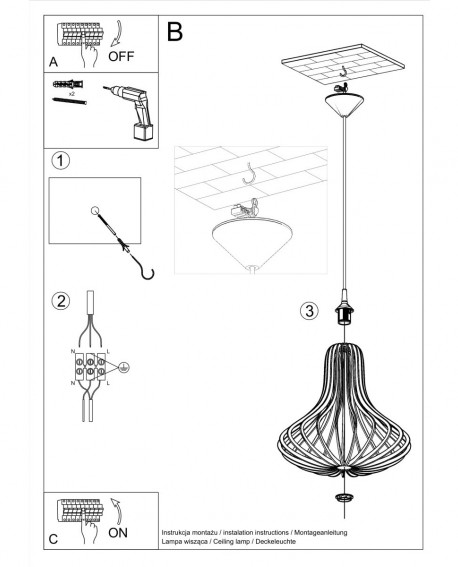Lampa wisząca ELZA Sollux SL.0641