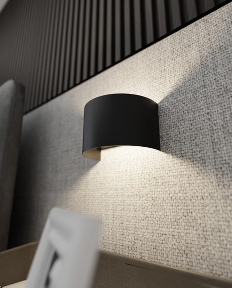 KINKIET LAMPA ŚCIENNA FOLD CZARNA EMIBIG