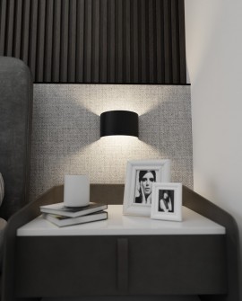 KINKIET LAMPA ŚCIENNA FOLD CZARNA EMIBIG