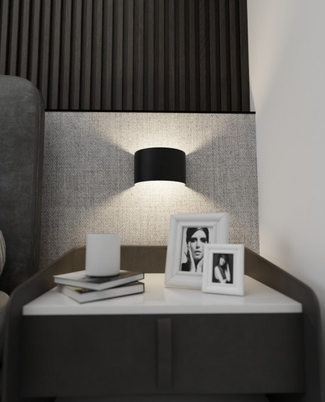 KINKIET LAMPA ŚCIENNA FOLD CZARNA EMIBIG