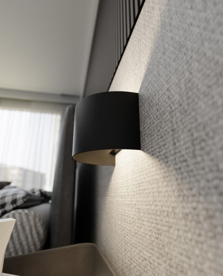 KINKIET LAMPA ŚCIENNA FOLD CZARNA EMIBIG